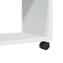 Berkfield Home Decorative vidaXL¬†Rolling¬†Cabinet¬†White 72x33x42.5 cm Engineer in White - thumbnail 8