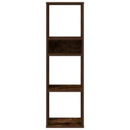 Berkfield Home Decorative Book Cabinet Smoked Oak 34x31x112 cm Engineered Wood in Brown - Size: 34 x 31 x 112 cm - thumbnail 4