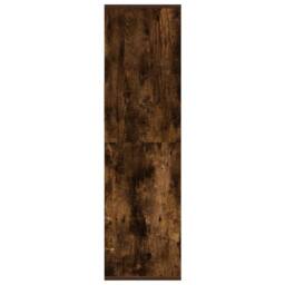 Berkfield Home Decorative Book Cabinet Smoked Oak 34x31x112 cm Engineered Wood in Brown - Size: 34 x 31 x 112 cm - thumbnail 5