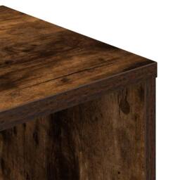 Berkfield Home Decorative Book Cabinet Smoked Oak 34x31x112 cm Engineered Wood in Brown - Size: 34 x 31 x 112 cm - thumbnail 7