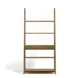 Wyld Haus Athy Brown Oak Ladder Desk 5 Shelves - thumbnail 3