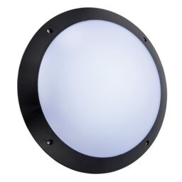 Netlighting Seran Integrated LED Outdoor Microwave Wall Light Matt Black Textured Opal IP65 - thumbnail 2