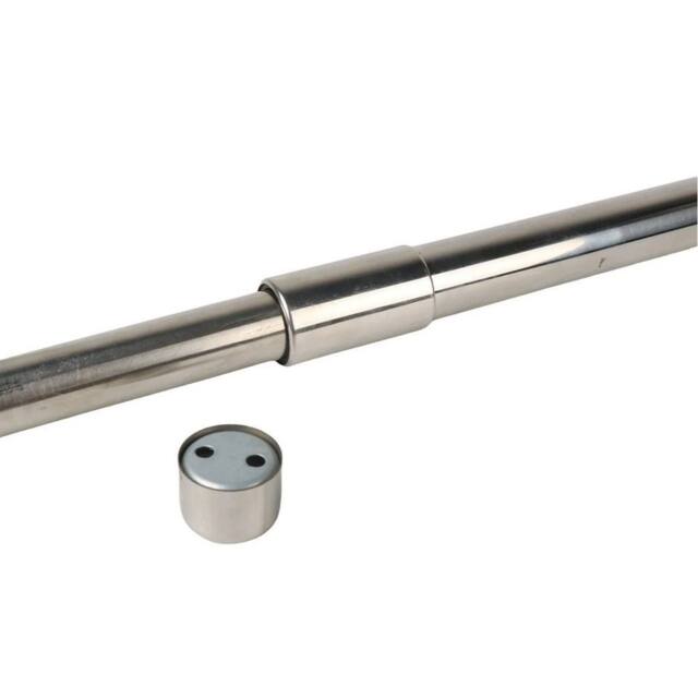 Kelvenix 80-150cm Extendable Stainless Steel Wardrobe Rail in Silver - Size: 1000mm - image 1