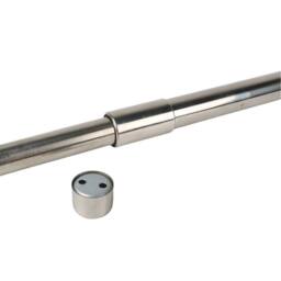Kelvenix 80-150cm Extendable Stainless Steel Wardrobe Rail in Silver - Size: 1000mm