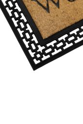 JVL Mila Embossed Rubber Tuffscrape Doormat 45x75cm in Natural - Size: 45 cm x 75 cm - thumbnail 4