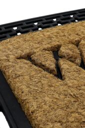 JVL Mila Embossed Rubber Tuffscrape Doormat 45x75cm in Natural - Size: 45 cm x 75 cm - thumbnail 3