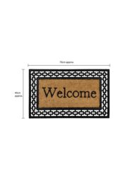 JVL Mila Embossed Rubber Tuffscrape Doormat 45x75cm in Natural - Size: 45 cm x 75 cm - thumbnail 5