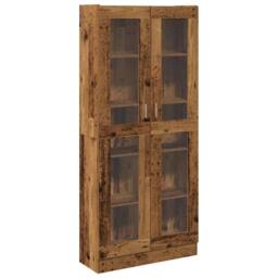 Berkfield Home Highboard Old Wood 82.5x30.5x185 cm Engineered Wood in Brown - thumbnail 3