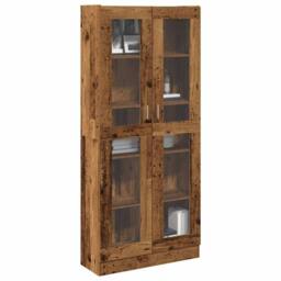 Berkfield Home Highboard Old Wood 82.5x30.5x185 cm Engineered Wood in Brown - thumbnail 2