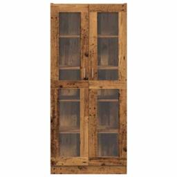 Berkfield Home Highboard Old Wood 82.5x30.5x185 cm Engineered Wood in Brown - thumbnail 4