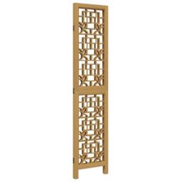 Berkfield Home Room Divider 3 Panels Brown Solid Wood Paulownia - thumbnail 5