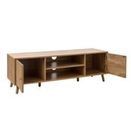 CALICOSY EDEN 2-Door TV Unit With Laminated Fronts in Light Brown - thumbnail 6