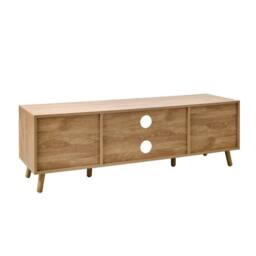 CALICOSY EDEN 2-Door TV Unit With Laminated Fronts in Light Brown - thumbnail 9