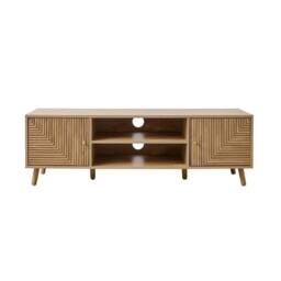 CALICOSY EDEN 2-Door TV Unit With Laminated Fronts in Light Brown