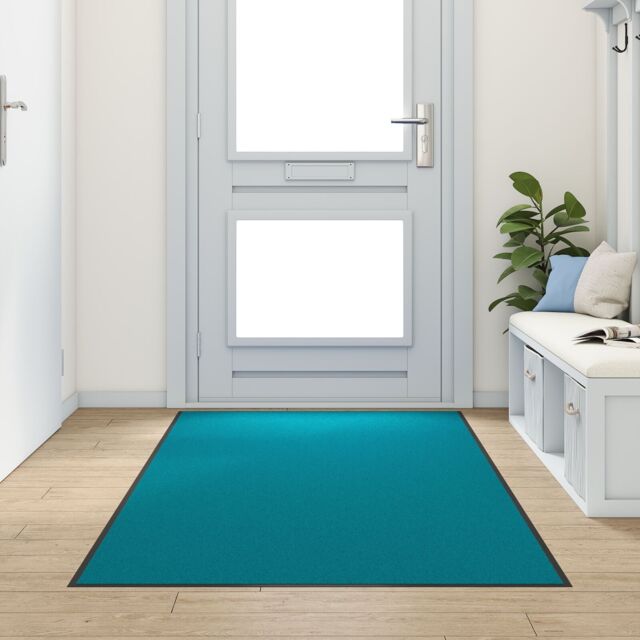 Berkfield Home Washable Doormat in Cyan, 120x300 cm - Size: Medium - image 1