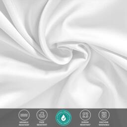 Grace Super Soft Pillow Cases 2 Pack Satin Silk Envelope Closure in White - Size: Standard Pillow Case - thumbnail 4