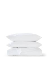 CHRISTY 'Balmoral' Luxury Cotton Sateen Hotel Duvet Cover Sets in White - Size: Double - thumbnail 3