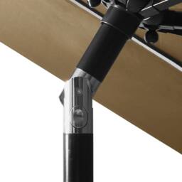 Berkfield Home 3-Tier Parasol with Aluminium Pole Taupe 3 m in Beige - thumbnail 6