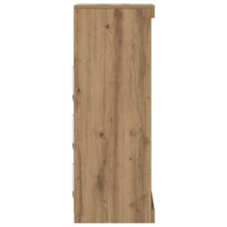 Berkfield Home Sideboard with LED Lights Artisan Oak 41x37x100 cm in Brown - Size: 41 x 37 x 100 cm - thumbnail 6