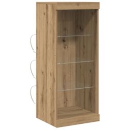 Berkfield Home Sideboard with LED Lights Artisan Oak 41x37x100 cm in Brown - Size: 41 x 37 x 100 cm - thumbnail 2