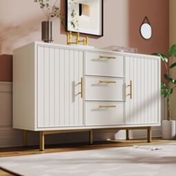 Matteo Sideboard Cabinet for Living Room, Chest of Drawers in White - thumbnail 8
