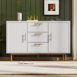 Matteo Sideboard Cabinet for Living Room, Chest of Drawers in White - thumbnail 6
