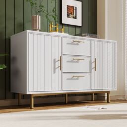 Matteo Sideboard Cabinet for Living Room, Chest of Drawers in White - thumbnail 7