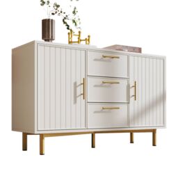 Matteo Sideboard Cabinet for Living Room, Chest of Drawers in White - thumbnail 5