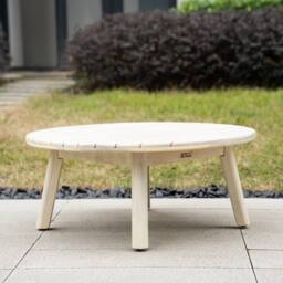 Direct Wicker Wooden Coffee Table - Naturally Sanded Solid Wood in Cream - Size: 1 Pack - thumbnail 6