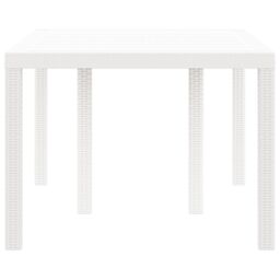 Berkfield Home Garden Table White 150x100x73 cm Poly Rattan - Size: 150 x 100 x 73 cm - thumbnail 5