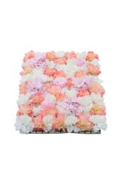 Living and Home Artificial Dahlia Rose Hydrangea Flower Wall Panel DIY Backdrop Privacy Screen for Wedding Cafe in Baby Pink - thumbnail 4