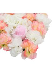 Living and Home Artificial Dahlia Rose Hydrangea Flower Wall Panel DIY Backdrop Privacy Screen for Wedding Cafe in Baby Pink - thumbnail 6