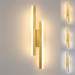 COMELY Indoor Wall Lights, 16W Modern Gold Wall Lights, 3000/4500/6500K, 40CM - thumbnail 1