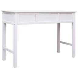 Berkfield Home Writing Desk White 110x45x76 cm Wood - Size: 110 x 45 x 76 cm - thumbnail 5