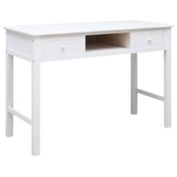 Berkfield Home Writing Desk White 110x45x76 cm Wood - Size: 110 x 45 x 76 cm