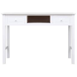 Berkfield Home Writing Desk White 110x45x76 cm Wood - Size: 110 x 45 x 76 cm - thumbnail 4
