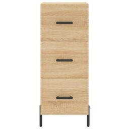 Berkfield Home Highboard Sonoma Oak 34.5x34x180 cm Engineered Wood in Brown - thumbnail 6
