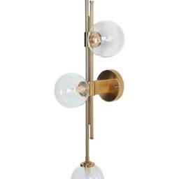 Wyld and Coco Luxe Wall Lamp Gold Iron Glass 3 Light Modern Glam Wall Light - thumbnail 2