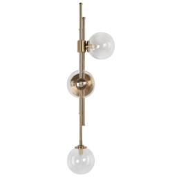 Wyld and Coco Luxe Wall Lamp Gold Iron Glass 3 Light Modern Glam Wall Light - thumbnail 4
