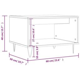 Berkfield Home Decorative Coffee Table Concrete Grey 60x50x40 cm Engineered Wood - Size: 60 x 50 x 40 cm - thumbnail 9