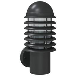 Berkfield Home Outdoor Wall Light Black Stainless Steel - thumbnail 3