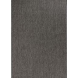 THE RUGS Weatherproof Plain Rug - Indoor Outdoor Durable Easy Clean Minimalist in Dark Grey - Size: 200 cm x 290 cm