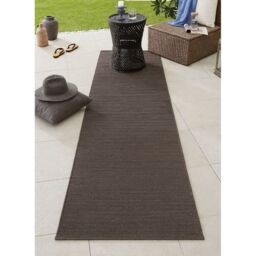 THE RUGS Weatherproof Plain Rug - Indoor Outdoor Durable Easy Clean Minimalist in Dark Grey - Size: 200 cm x 290 cm - thumbnail 9