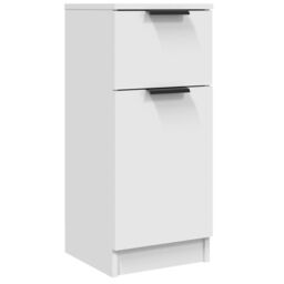 Berkfield Home Sideboards 2 pcs White 30x30x70 cm Engineered Wood - Size: 30 x 30 x 70 cm - thumbnail 6