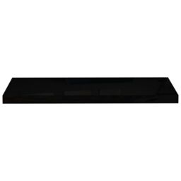 Berkfield Home Floating Wall Shelves 2 pcs High Gloss Black 80x23.5x3.8 cm MDF - thumbnail 4