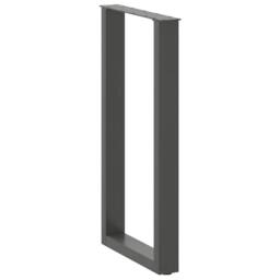 Berkfield Home Coffee Table Legs U-Shaped 2 pcs Anthracite 50x(90-91) cm Steel in Black - thumbnail 4