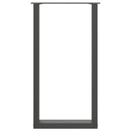 Berkfield Home Coffee Table Legs U-Shaped 2 pcs Anthracite 50x(90-91) cm Steel in Black - thumbnail 5