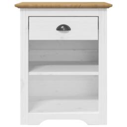 Berkfield Home Bedside Cabinet BODO Brown 53x38.5x66 cm Solid Wood Pine - thumbnail 3