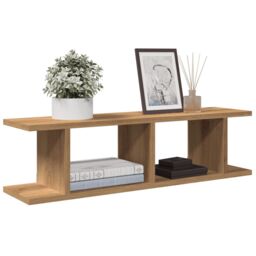 Berkfield Home Wall Shelves 2 pcs Artisan Oak 75x18x20 cm Engineered Wood in Brown - Size: 75 x 18 x 20 cm - thumbnail 1