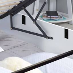 Birlea Phoenix Ottoman Storage Bed Frame in White - Size: Single - thumbnail 4
